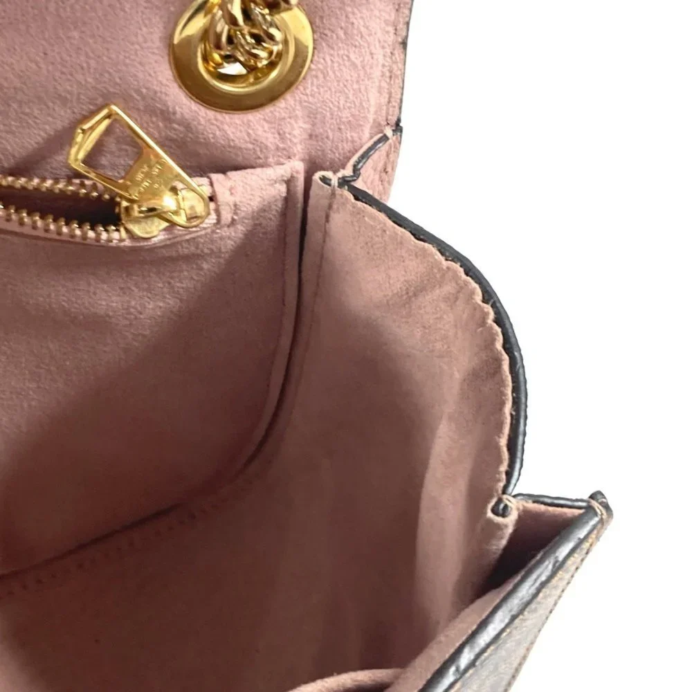 LOUIS VUITTON Authentic Brown Damier Canvas Pochette Shoulder Bag